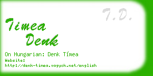 timea denk business card